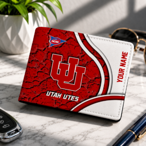 Limited Edition – Customized NCAA Utah Utes Leather Wallet