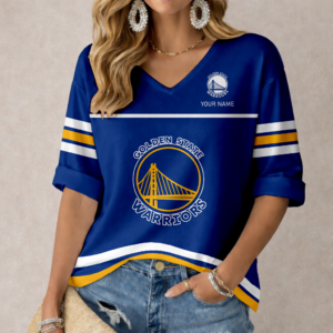 Limited Edition – Customized NBA Golden State Warriors Women’s Heart V-Neck Long Sleeve Shirt
