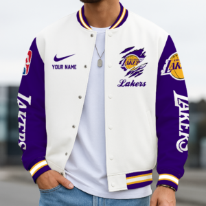Limited Edition – Customized NBA Los Angeles Lakers Baseball Jacket, Varsity Jacket