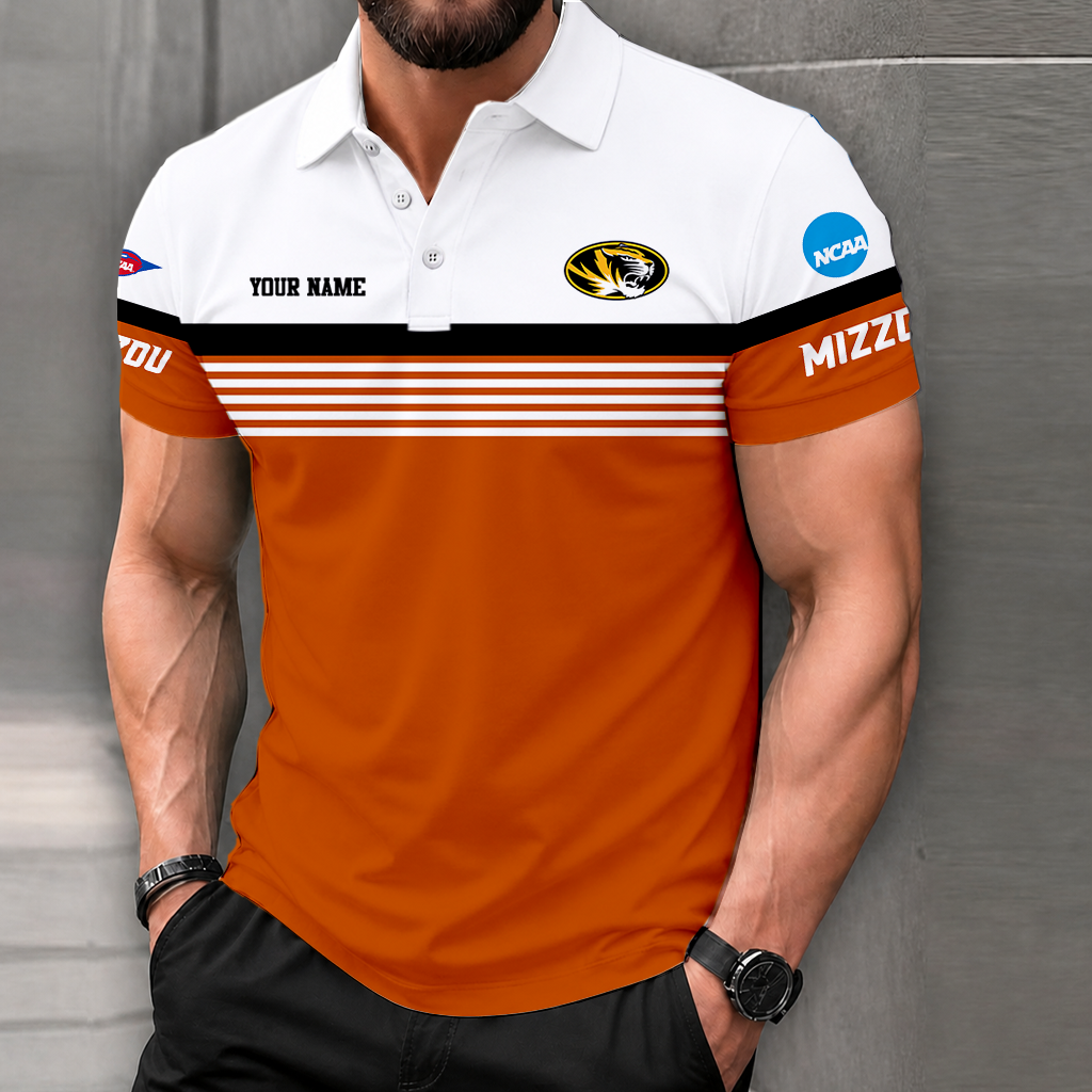 Limited Edition – Customized NCAA Missouri Tigers Polo Shirt - Image 4