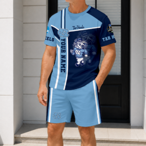 Limited Edition – Customized NCAA North Carolina Tar Heels T-Shirt & Short Pants Set