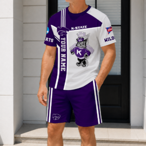 Limited Edition – Customized NCAA Kansas State Wildcats T-Shirt & Short Pants Set
