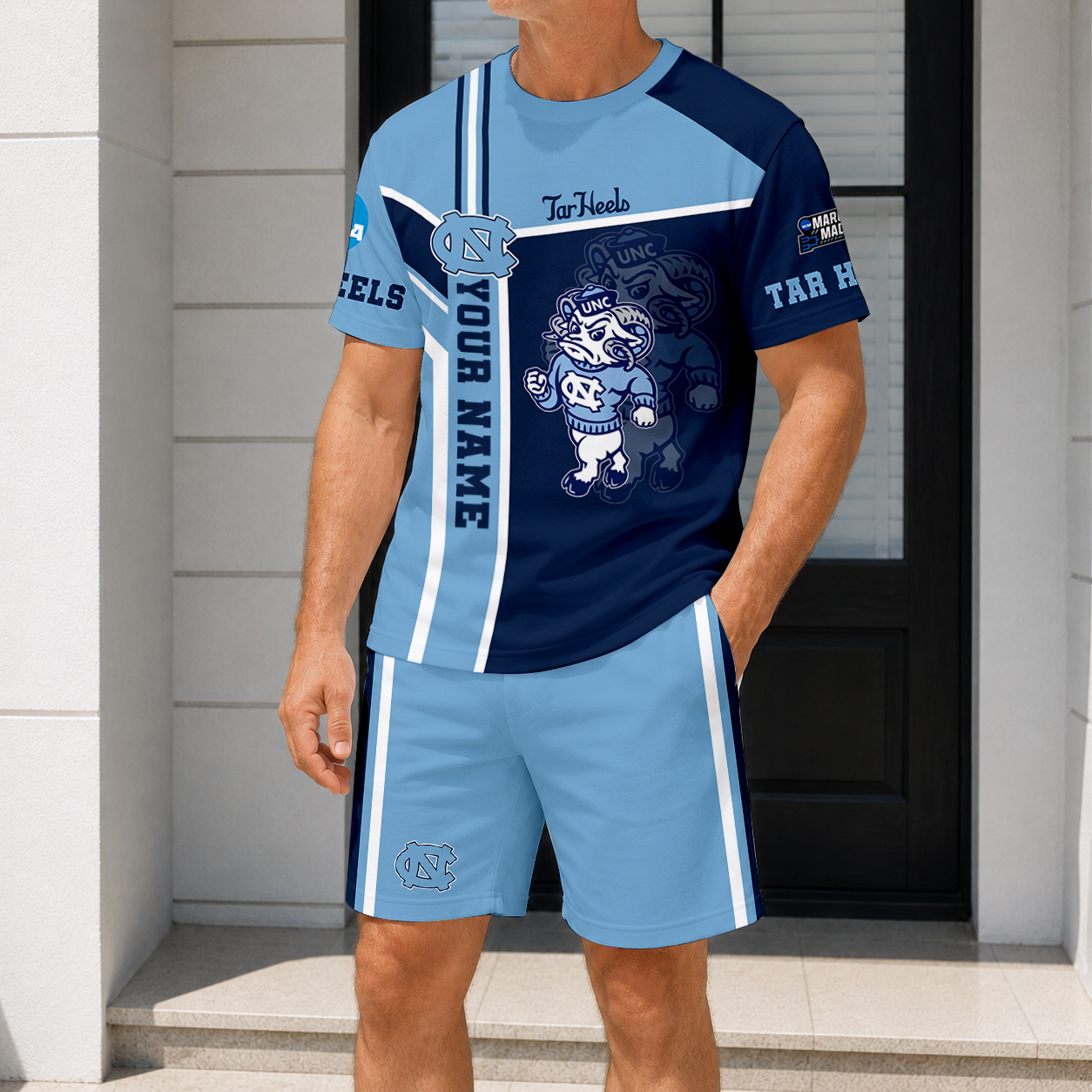 Limited Edition – Customized NCAA North Carolina Tar Heels T-Shirt & Short Pants Set