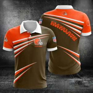 Limited Edition – Customized NFL Cleveland Browns Polo Shirt & Short Pants Set