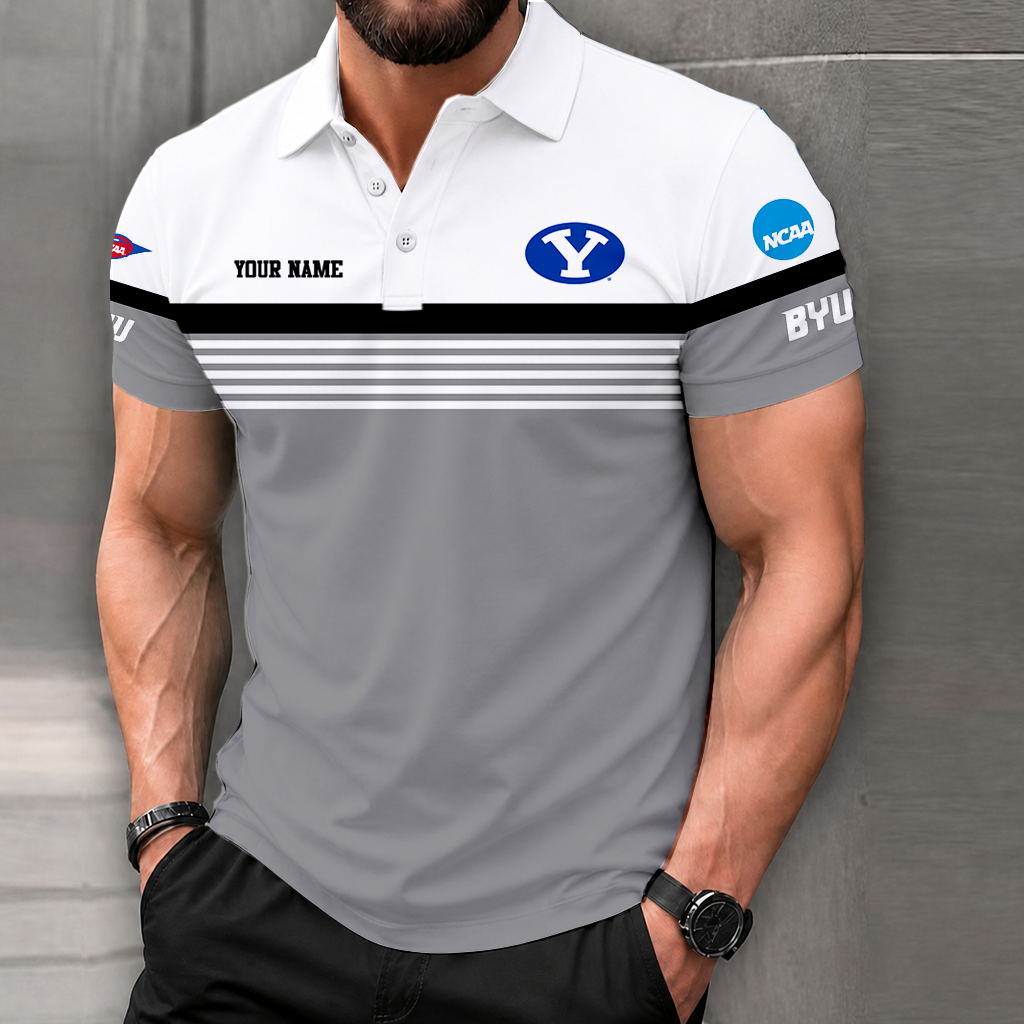Limited Edition – Customized NCAA Byu Cougars Polo Shirt - Image 2