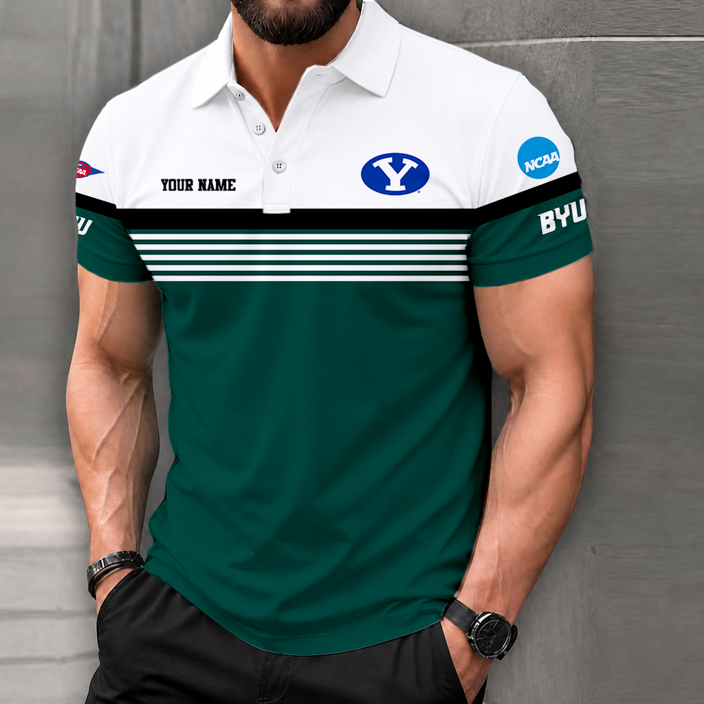 Limited Edition – Customized NCAA Byu Cougars Polo Shirt - Image 3