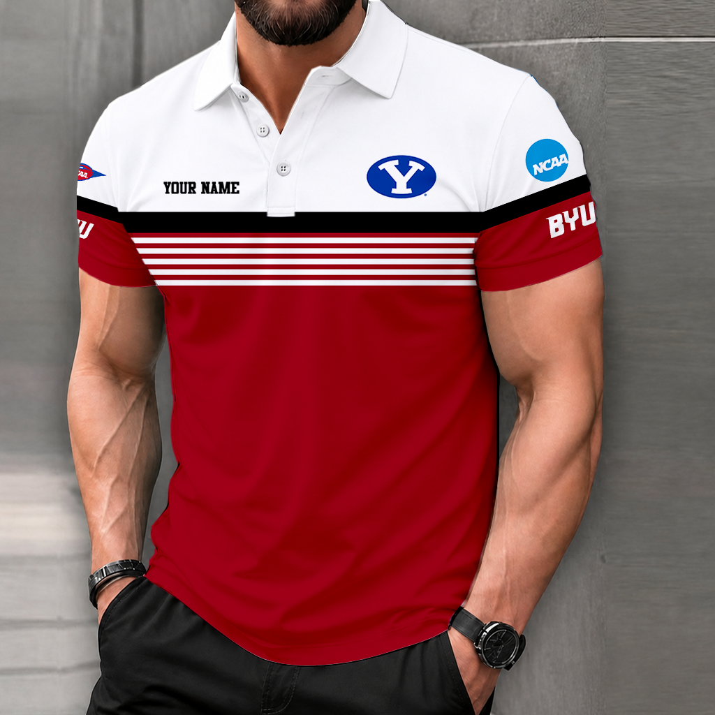 Limited Edition – Customized NCAA Byu Cougars Polo Shirt - Image 5