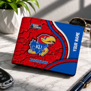 Limited Edition – Customized NCAA Kansas Jayhawks Leather Wallet