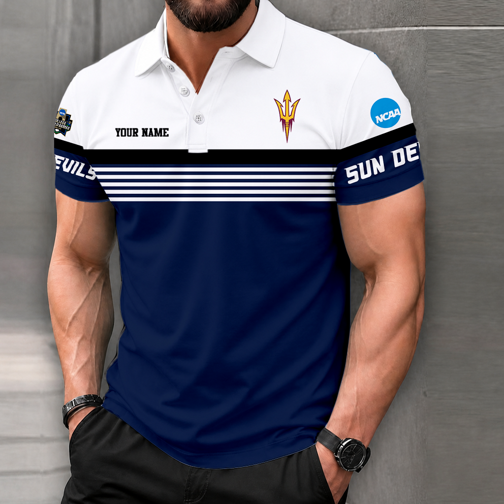 Limited Edition – Customized NCAA Arizona State Sun Devils Polo Shirt - Image 3