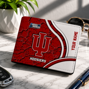 Limited Edition – Customized NCAA Indiana Hoosiers Leather Wallet