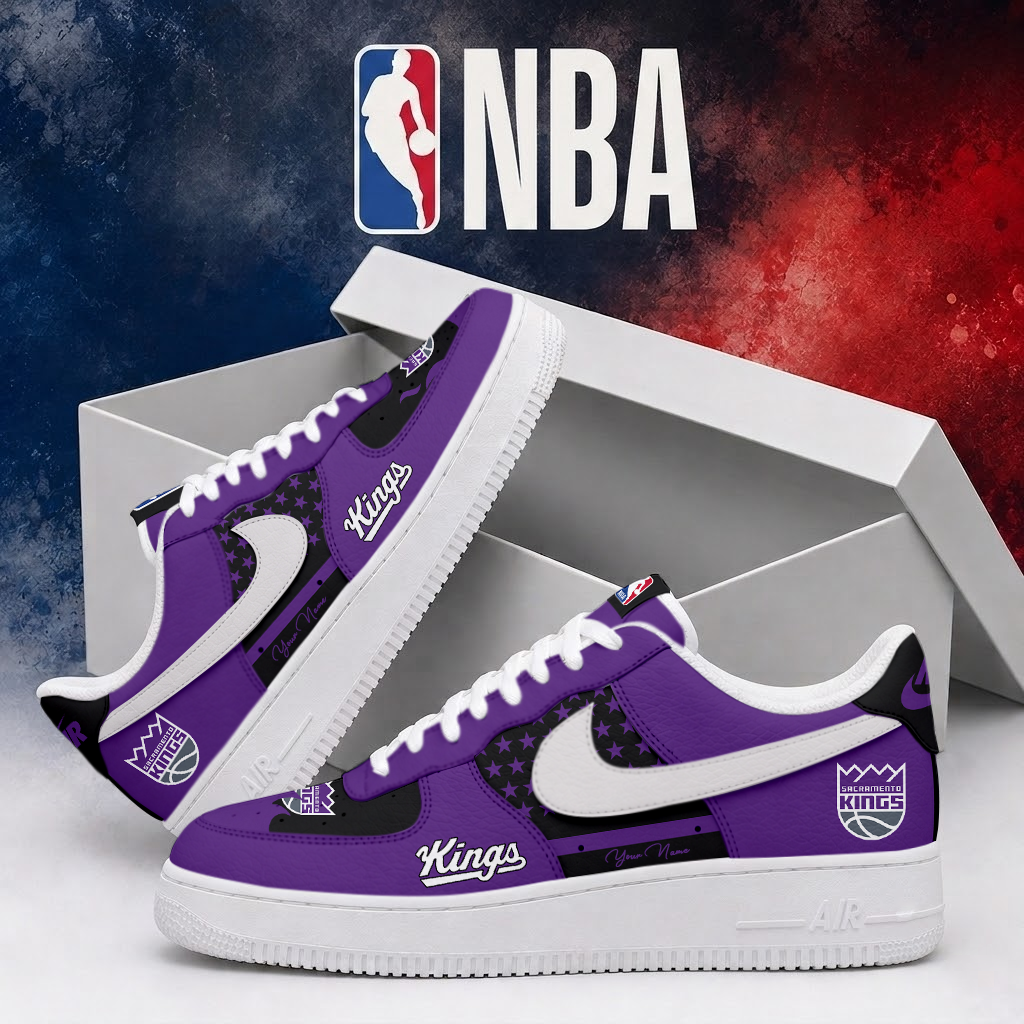 Limited Edition – Customized NBA Sacramento Kings Air Force 1 Shoes