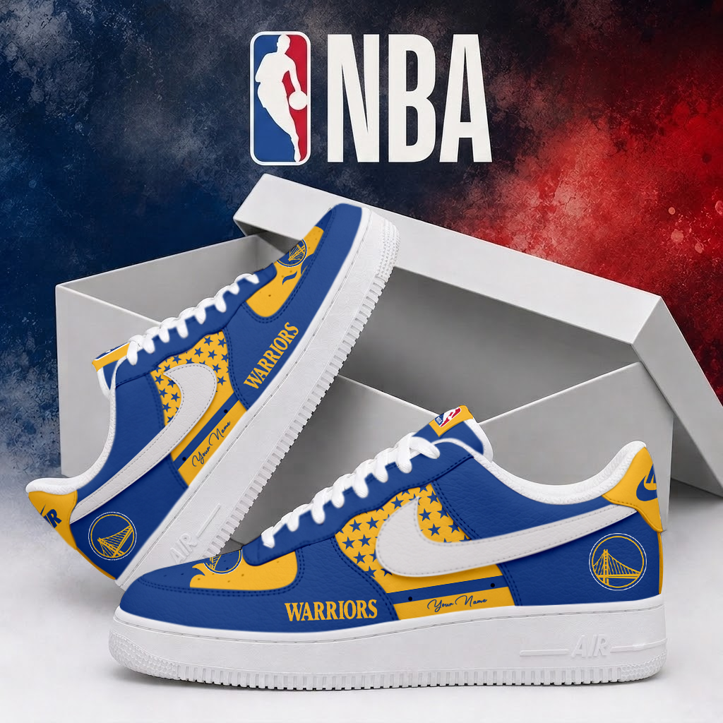 Limited Edition – Customized NBA Golden State Warriors Air Force 1 Shoes