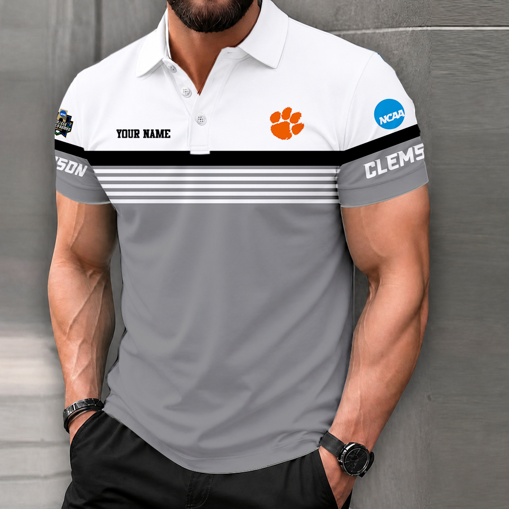 Limited Edition – Customized NCAA Clemson Tigers Polo Shirt - Image 3
