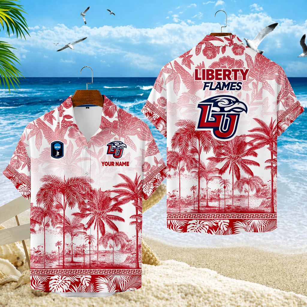 Limited Edition – Customized NCAA Liberty Flames Unisex Hawaiian Shirt