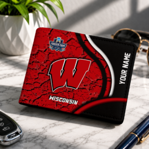 Limited Edition – New Customized NCAA Wisconsin Badgers Leather Wallet