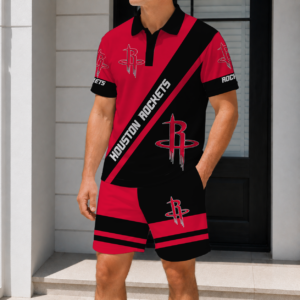 Limited Edition – Customized NBA Houston Rockets Polo Shirt & Short Pants Set