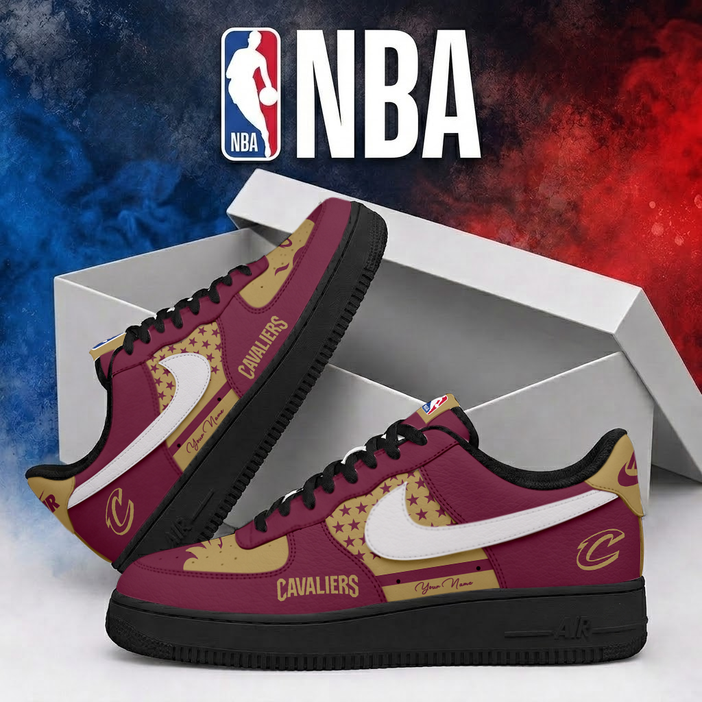 Limited Edition – Customized NBA Cleveland Cavaliers Air Force 1 Shoes - Image 2