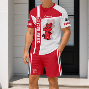 Limited Edition – Customized NCAA Houston Cougars T-Shirt & Short Pants Set