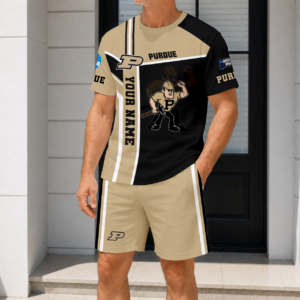Limited Edition – Customized NCAA Purdue Boilermakers T-Shirt & Short Pants Set