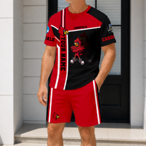 Limited Edition – Customized NCAA Louisville Cardinals T-Shirt & Short Pants Set