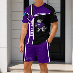 Limited Edition – Customized NCAA Tcu Horned Frogs T-Shirt & Short Pants Set
