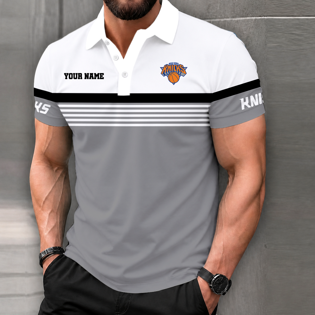 Limited Edition – Customized NBA New York Knicks Polo Shirt - Image 3