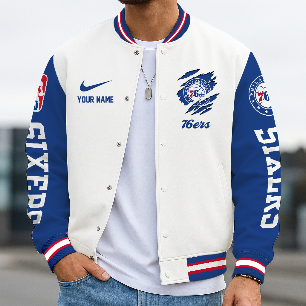 Limited Edition – Customized NBA Philadelphia 76ers Baseball Jacket, Varsity Jacket