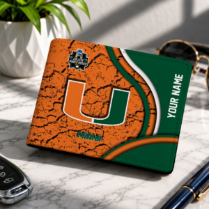 Limited Edition – Customized NCAA Miamiami Hurricanes Leather Wallet
