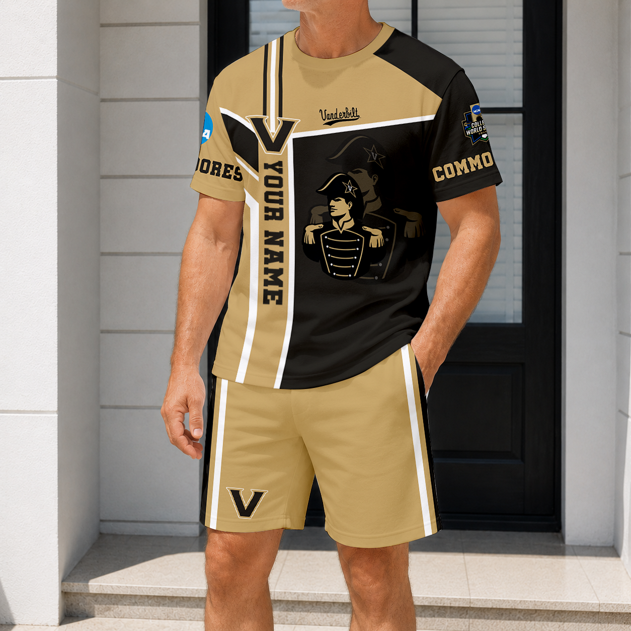 Limited Edition – Customized NCAA Vanderbilt Commodores T-Shirt & Short Pants Set