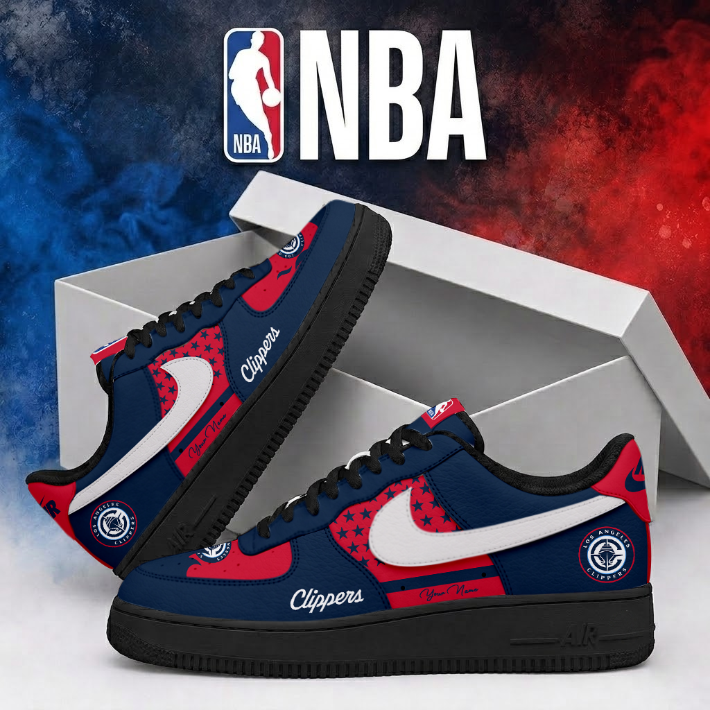 Limited Edition – Customized NBA Los Angeles Clippers Air Force 1 Shoes - Image 2