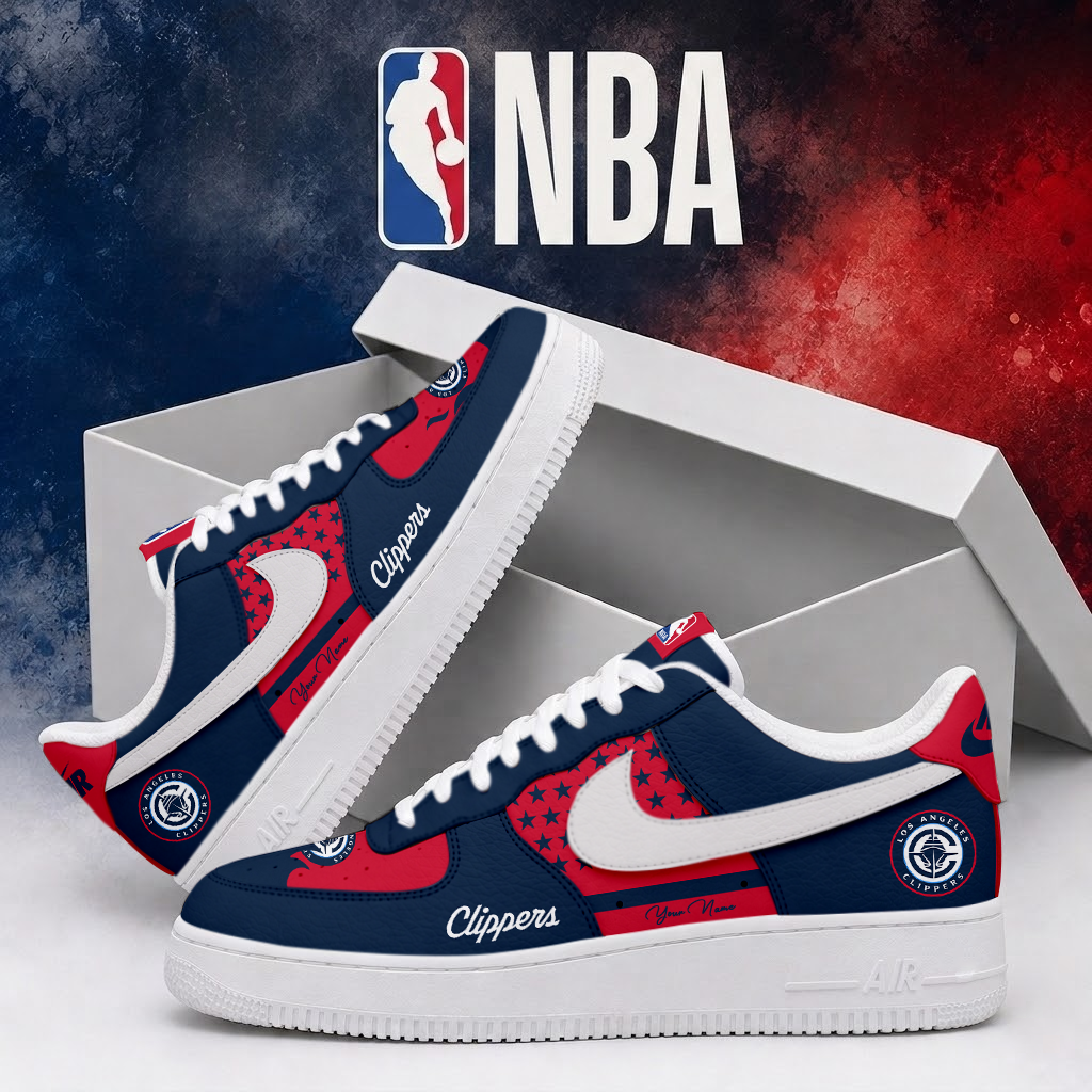Limited Edition – Customized NBA Los Angeles Clippers Air Force 1 Shoes