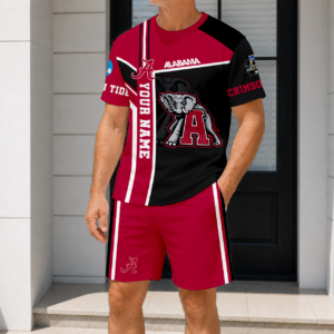 Limited Edition – Customized NCAA Alabama Crimson Tide T-Shirt & Short Pants Set