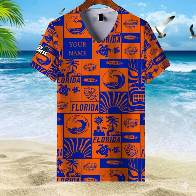 Limited Edition – Customized NCAA Florida Gators V-Neck Female Shirt