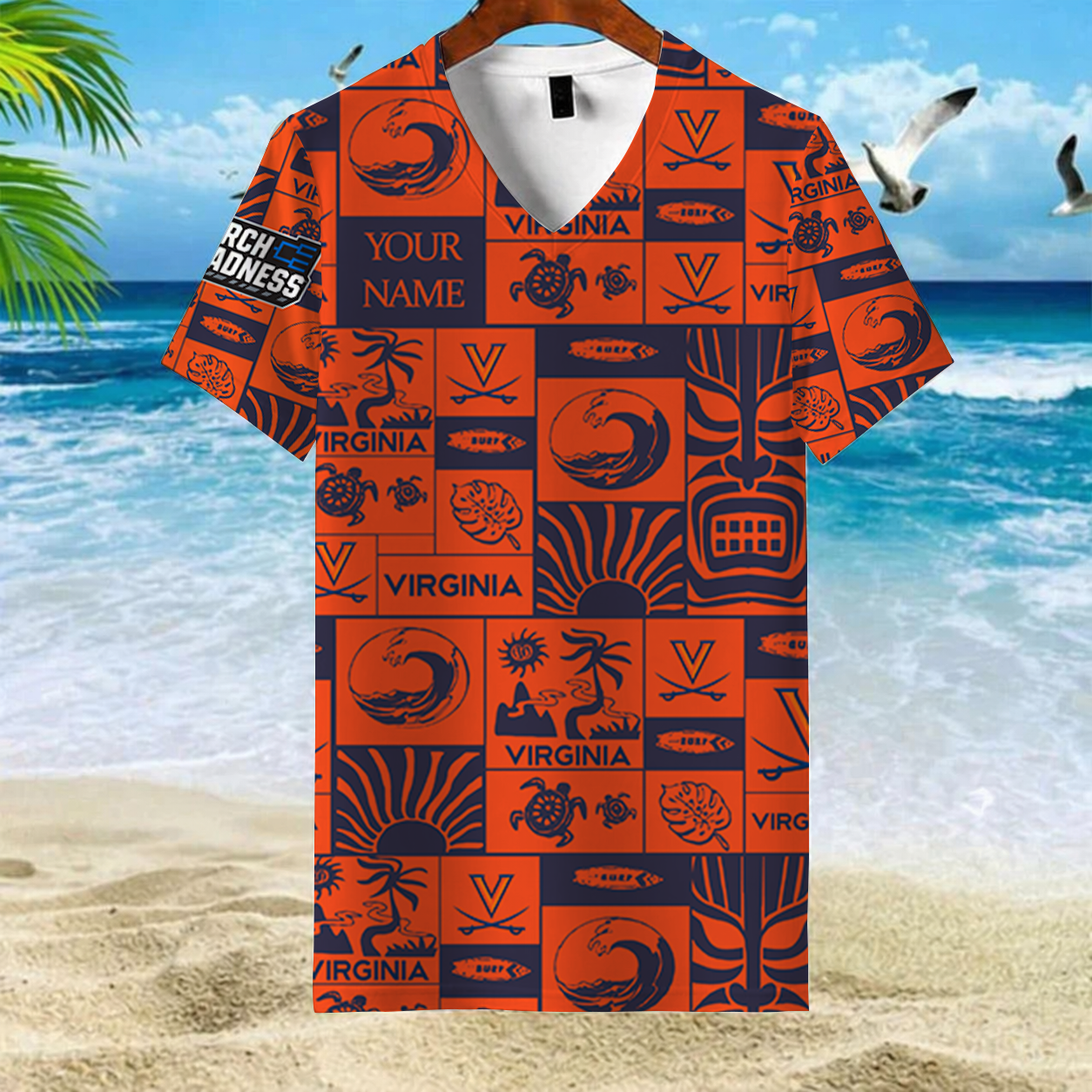 Limited Edition – Customized NCAA Virginia Cavaliers V-Neck Female Shirt