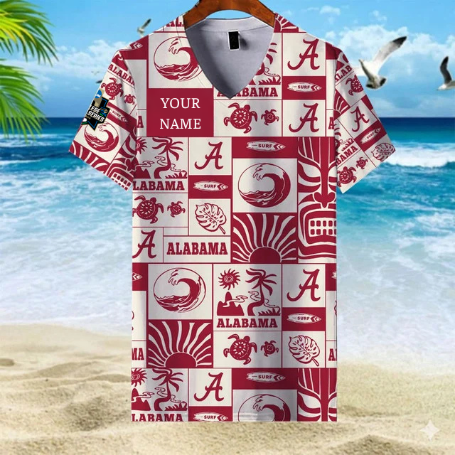 Limited Edition – Customized NCAA Alabama Crimson Tide V-Neck Female Shirt