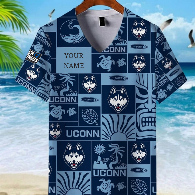 Limited Edition – Customized NCAA UConn Huskies V-Neck Female Shirt