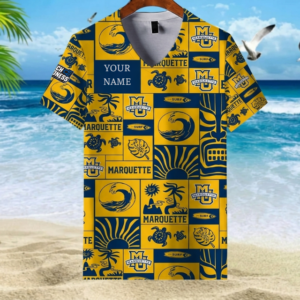 Limited Edition – Customized NCAA Marquette Golden Eagles V-Neck Female Shirt