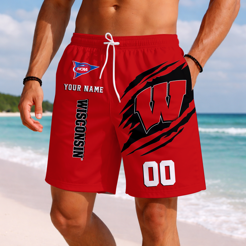 Limited Edition – Customized NCAA Wisconsin Badgers Short Pants