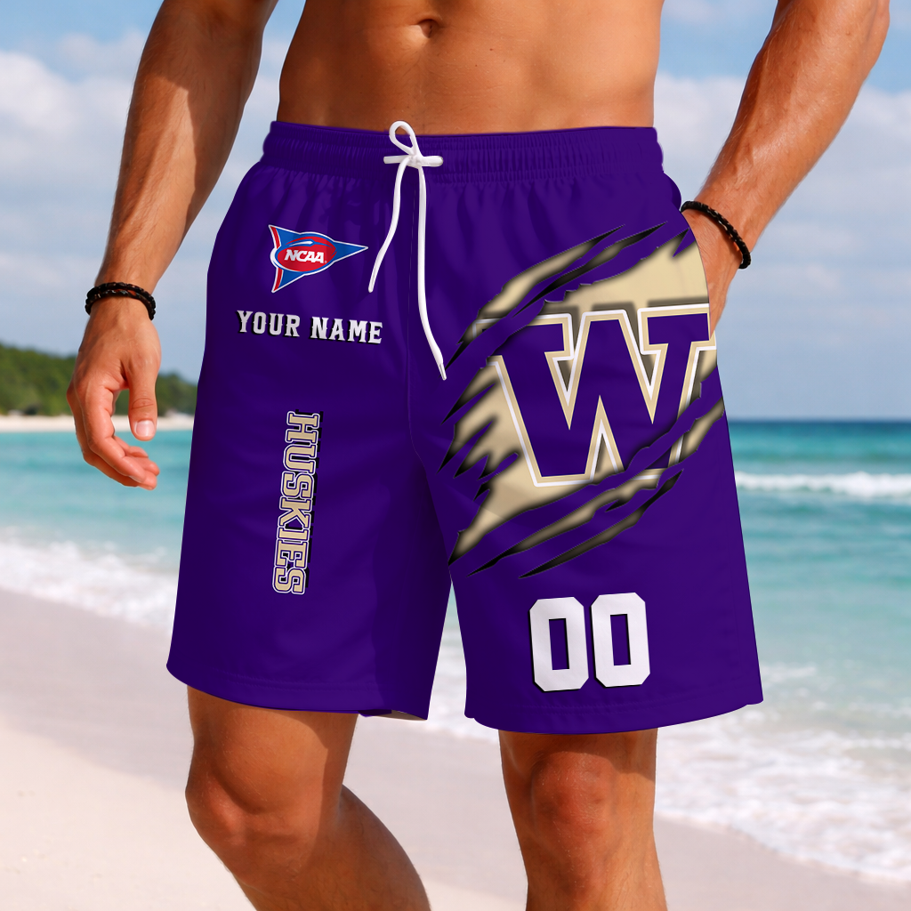 Limited Edition – Customized NCAA Washington Huskies Short Pants
