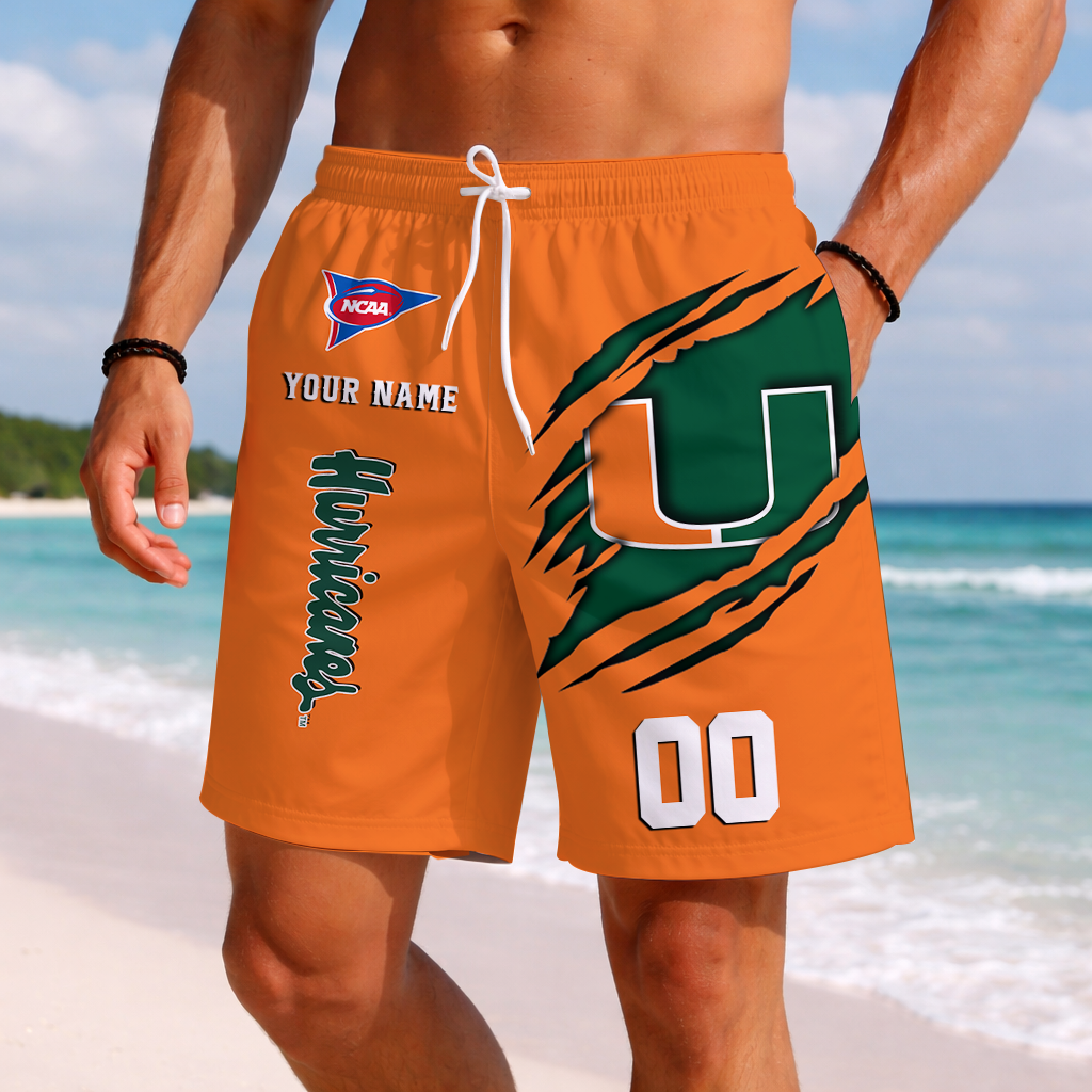 Limited Edition – Customized NCAA Miami Hurricanes Short Pants