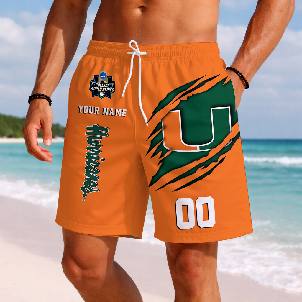 Limited Edition – Customized NCAA Miami Hurricanes Short Pants