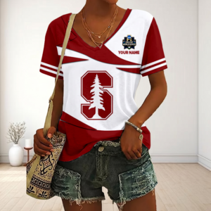 Limited Edition – Customized NCAA Stanford Cardinal V-Neck Female Shirt