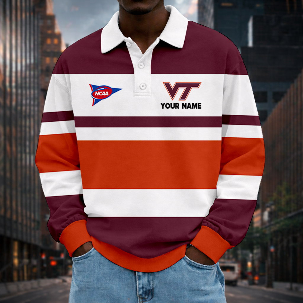 Limited Edition – Customized NCAA Virginia Tech Hokies Unisex Long Sleeve Polo Shirt