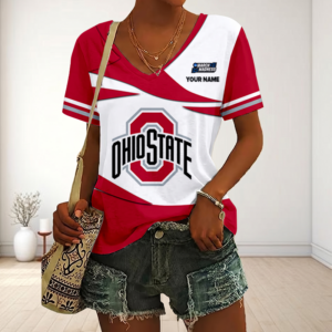 Limited Edition – Customized NCAA Ohio State Buckeyes V-Neck Female Shirt