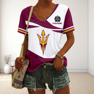 Limited Edition – Customized NCAA Arizona State Sun Devils V-Neck Female Shirt