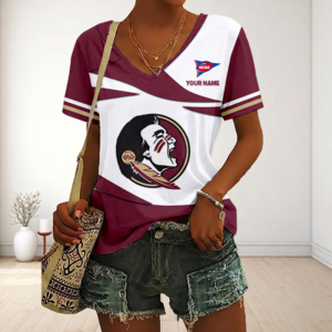 Limited Edition – Customized NCAA Florida State Seminoles V-Neck Female Shirt
