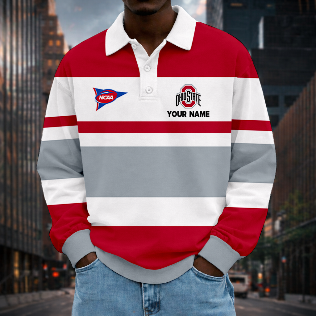 Limited Edition – Customized NCAA Ohio State Buckeyes Unisex Long Sleeve Polo Shirt