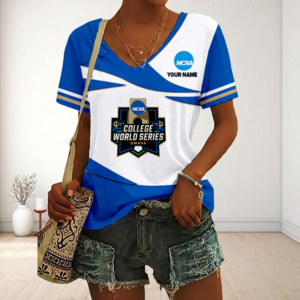 Limited Edition – Customized NCAA College World Series V-Neck Female Shirt
