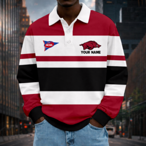 Limited Edition – Customized NCAA Arkansas Razorbacks Unisex Long Sleeve Polo Shirt