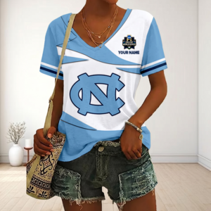 Limited Edition – Customized NCAA North Carolina Tar Heels V-Neck Female Shirt